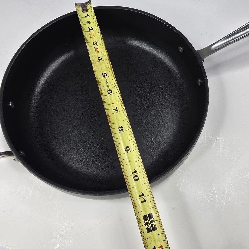All Clad‎ 4 Quart Nonstick Fry Pan No Lid Black Stainless Steel Handle Kitchen